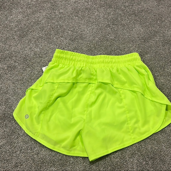 lululemon athletic Neon Green Women's Shorts - Picture 2 of 3